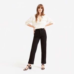 Everlane The Straight Leg Pant — Black
